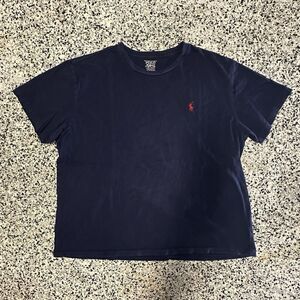 Polo Ralph Lauren Tshirt Mens XL Relaxed Navy Blue Embroidery Short Sleeve Logo